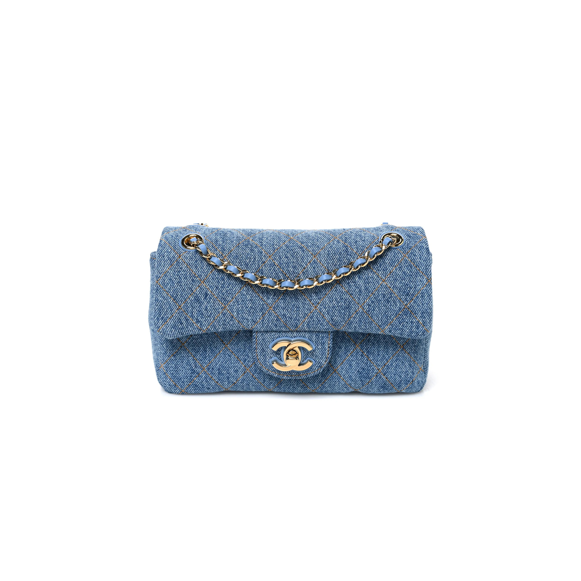 CHANEL DENIM MINI SOUPLISSIMO FLAP BLUE AS6627 (20*12*7cm)